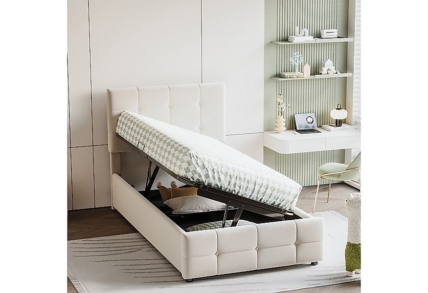 Celya Polsterbett Kinderbett 90x200 cm, Hydraulisches Stauraumbett (Ohne Ma günstig online kaufen