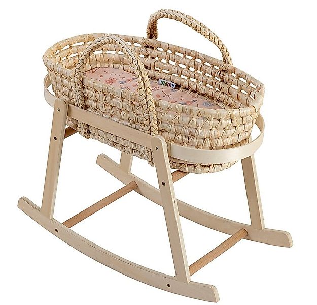 howa Puppenwiege miniflowers, aus Holz mit herausnehmbaren Puppentragekorb günstig online kaufen