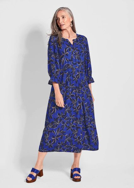 GOLDNER Sommerkleid Fließendes Viskosekleid mit V-Ausschnitt günstig online kaufen