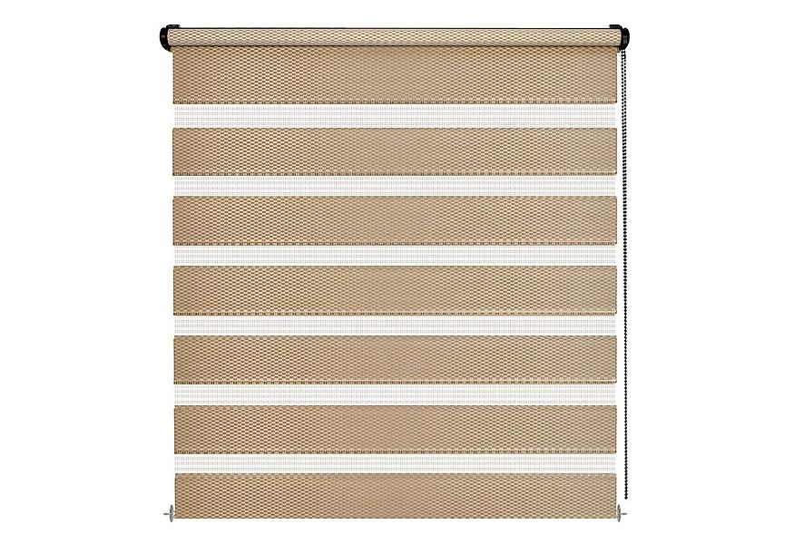 Doppelrollo Fensterrollo RON Klemmfixierung Zebrarollo Seitenzugrollo, Rikm günstig online kaufen