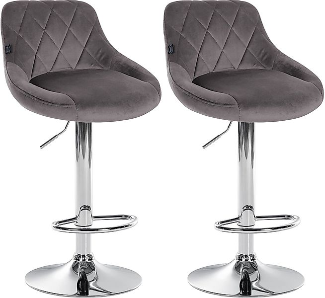 CLP Barhocker Lazio Samt (2er Set, günstig online kaufen