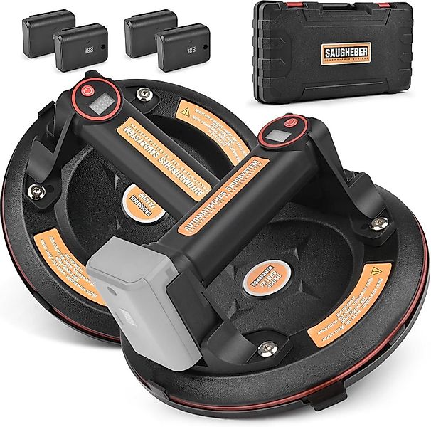 XERSEK Saugheber 2X Elektrischer Glasheber mit 4 Akku Vakuumheber 8" Vakuum günstig online kaufen