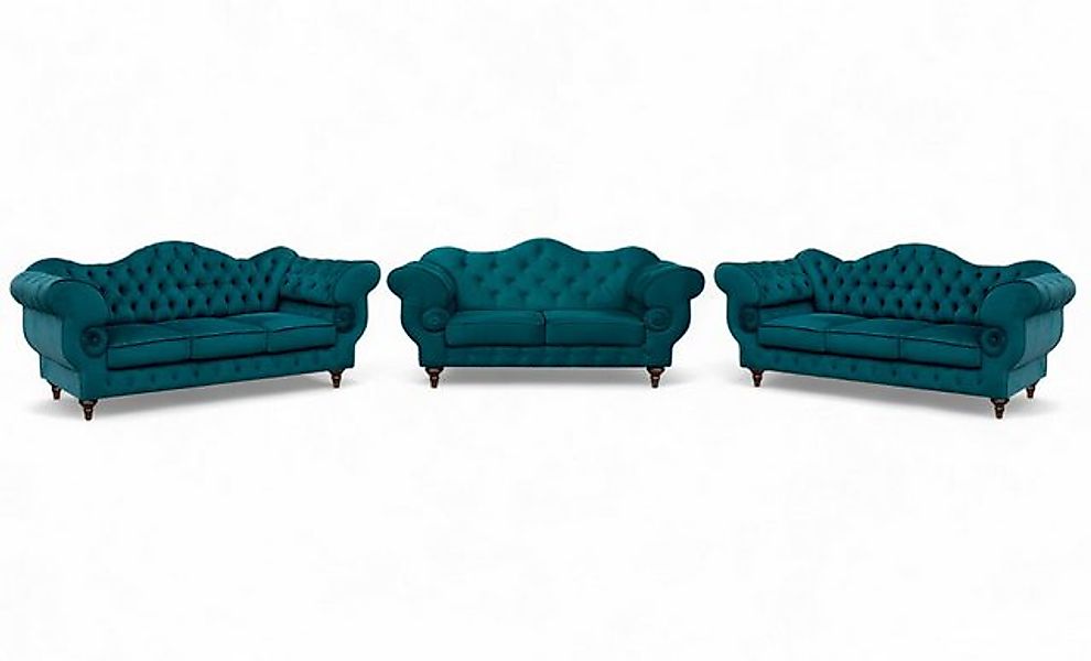 ROYAL24_MARKT Chesterfield-Sofa Gloria - Premium Set - Handgemacht - Bestse günstig online kaufen