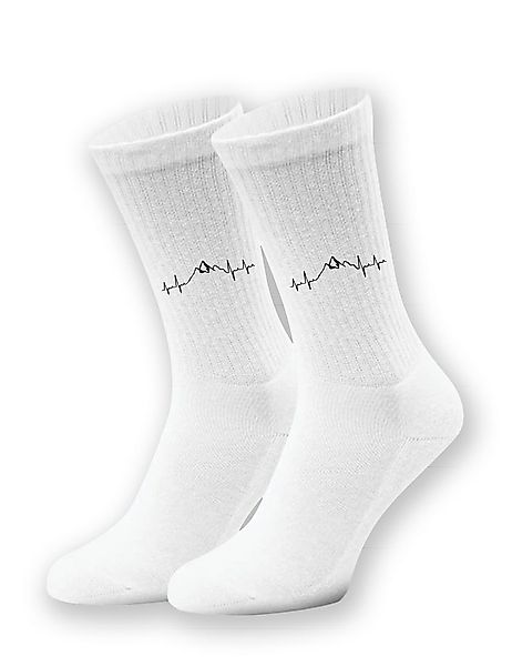 Youth Designz Tennissocken Unisex Socken "Heartbeat Mountain" Aufdruck lust günstig online kaufen