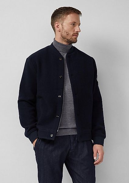 s.Oliver Funktionsjacke Outdoor-Jacke Wollmix-Blouson mit Label-Patch günstig online kaufen