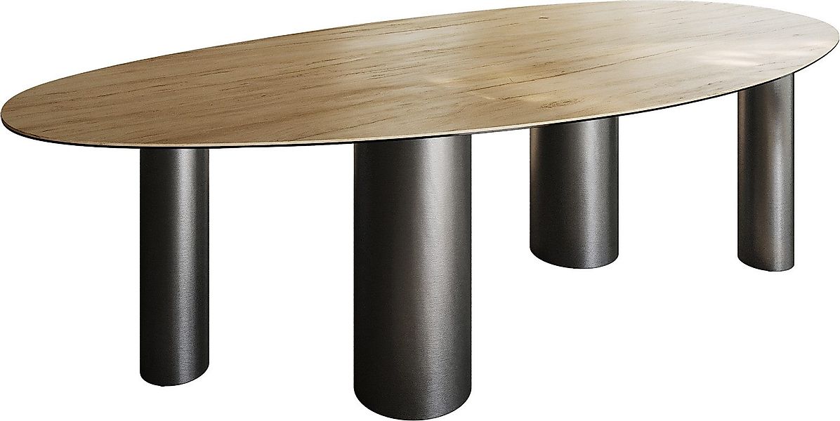 DELIFE Esstisch Edge, Oval Keramik Laminam® günstig online kaufen