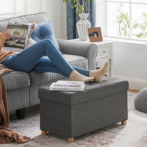 SONGMICS Sitzbank sitzhocker, 76/110cm mit Stauraum, günstig online kaufen