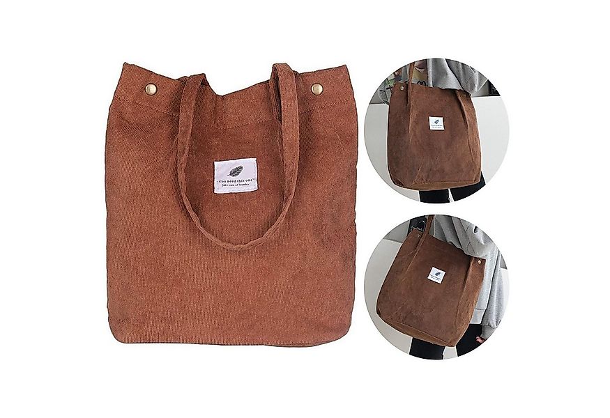 OKWISH Handtasche Kordsamtschultertasche Tote Bag Freizeittasche Alltagstas günstig online kaufen