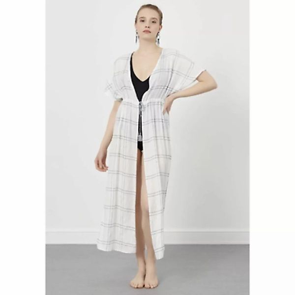 Just Like You  Strickjacken Checked Belted Long Kimono with Short Sleeves günstig online kaufen