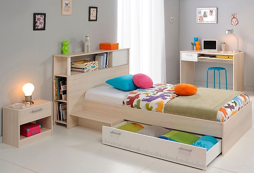 Parisot Jugendzimmer-Set "Charly 11" Set, Bett mit Anstellregal, Nachttisch günstig online kaufen