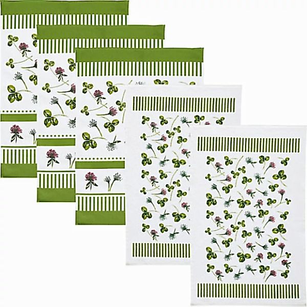 Erwin Müller Geschirrtuch Geschirrtuch-Set "Kleeblatt" 5-tlg., günstig online kaufen