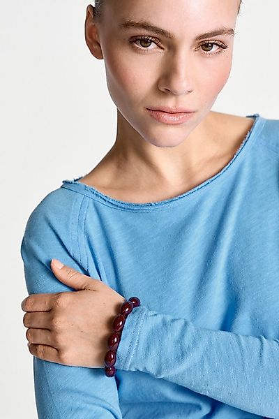 RICHROYAL Langarmshirt 2409 O HJ LS mit offener Ausschnittkante und Saum günstig online kaufen