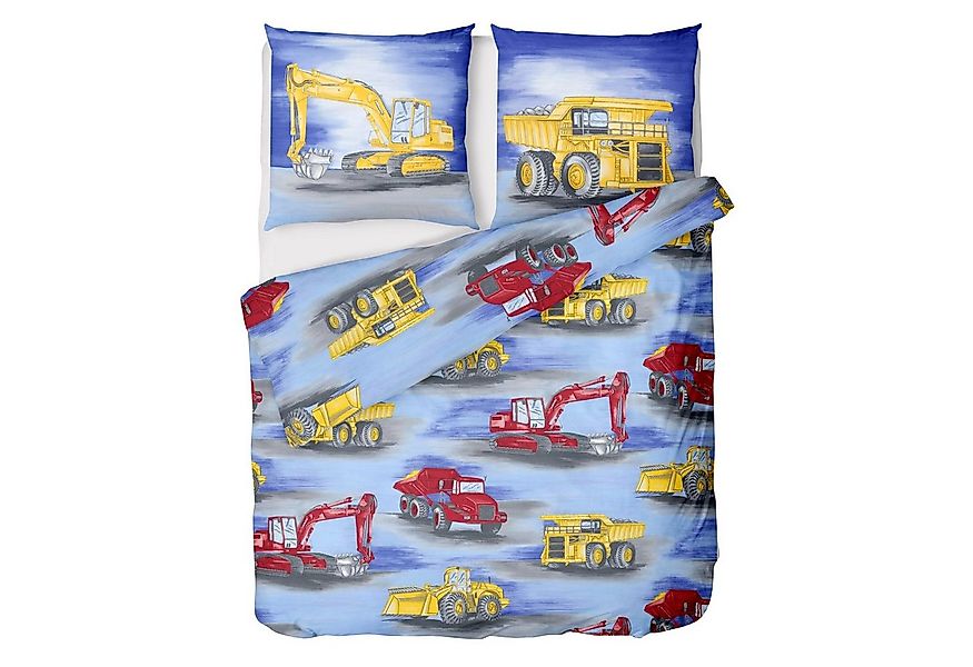 LINKHOFF Kinderbettwäsche Bagger Bettwäsche 135x200 2tlg. - Kinder Bettwäsc günstig online kaufen