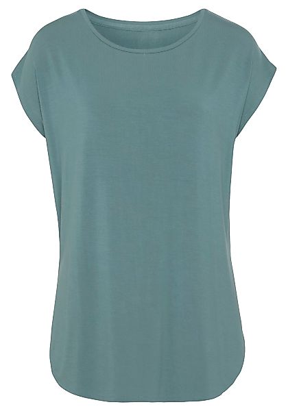 LASCANA Longshirt Shirt mit Rundhals, Kurzarm (Packung, 2-tlg) mit modisch günstig online kaufen