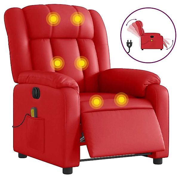 vidaXL Massagesessel Elektrisch Rot Kunstleder 3205262 günstig online kaufen