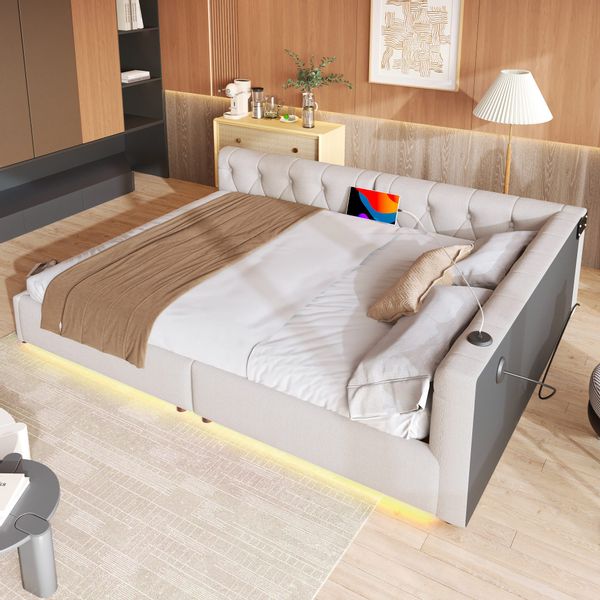 STILVORA Schlafsofa 140x200 mit LED&Matratze,Tagesbett Daybett günstig online kaufen