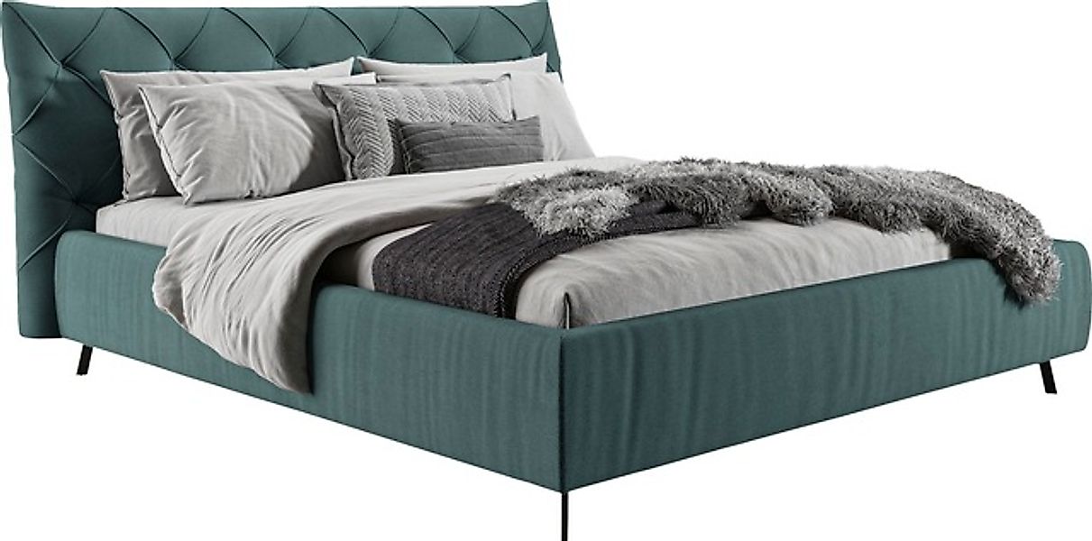 Leonique Polsterbett "Elloree, in 4 Breiten bis 200cm, auch in Leder", Kopf günstig online kaufen