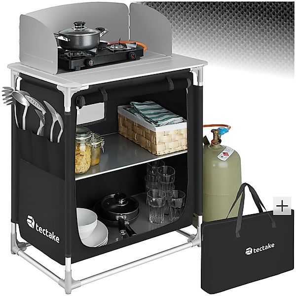 tectake Campingtisch Campingküche Premium mit 2 günstig online kaufen