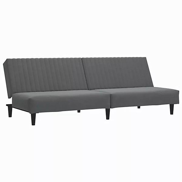 vidaXL Schlafsofa, Sofa 2-Sitzer Dunkelgrau Samt günstig online kaufen