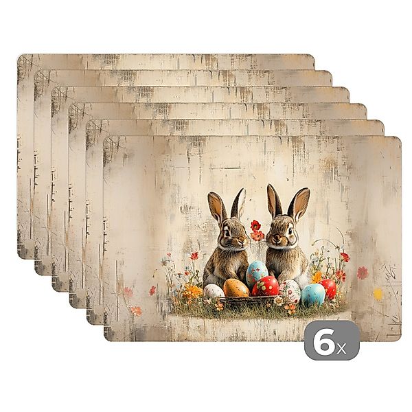 MuchoWow Platzset Kaninchen - Blumen - günstig online kaufen