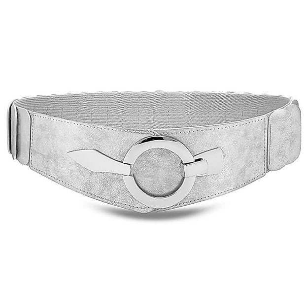 Coonoor Taillengürtel Vintage Stretchgürtel mit silberner Ring-Schließe Dam günstig online kaufen
