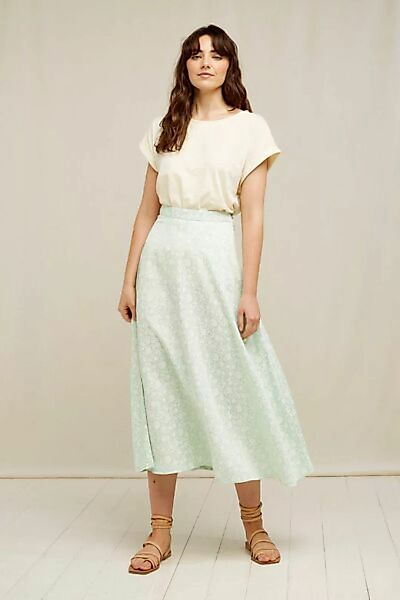 Tencel Midi Rock - Alison Silhouette Floral Skirt günstig online kaufen