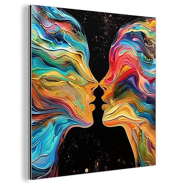 MuchoWow Metallbild Kunst - Bunt - günstig online kaufen