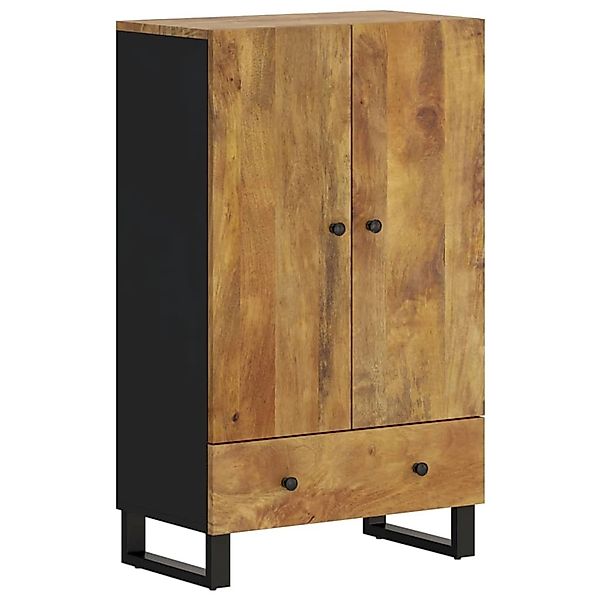 vidaXL Highboard mit Schublade 60x33x100 cm Massivholz Mango & Eisen 352936 günstig online kaufen