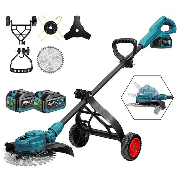 ONEVAN Akku-Rasentrimmer 25cm Schnittbreite Bürstenloser Motor günstig online kaufen