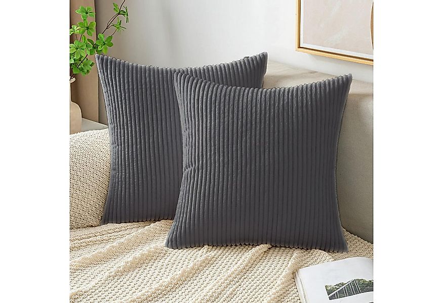 MODFU Kissenbezüge 2er Set Weich Kordsamt Zierkissenbezug Dekokissen Modern günstig online kaufen