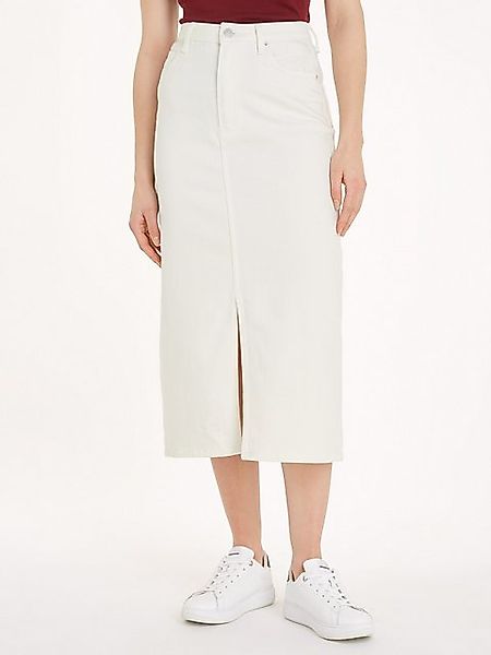 Tommy Hilfiger Bleistiftrock MIDI STRAIGHT SKIRT HW ECRU im 5-Pocket-Style günstig online kaufen