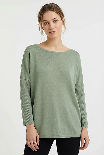 Saint Tropez Rundhalspullover "A2561, MilaSZ R-Neck" Viskosemischung, Casua günstig online kaufen