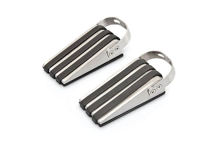 relaxdays Türstopper Edelstahl 2er Set gummiert günstig online kaufen