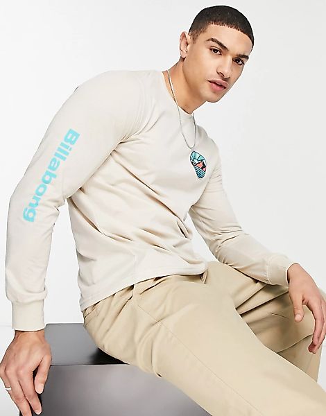 Billabong – Rockie – Langärmliges Shirt in Creme-Kupfer günstig online kaufen