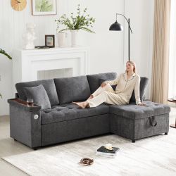 TavilaEcon Ecksofa L-Sofa mit ausziehbarer Liegefäche günstig online kaufen