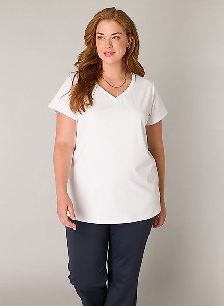 Base Level Curvy V-Shirt mit Stretch günstig online kaufen