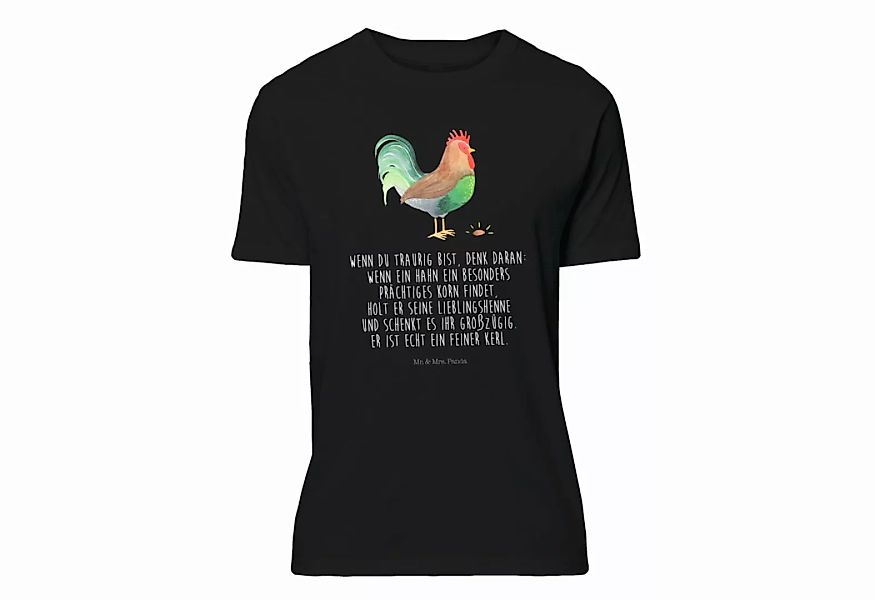 Mr. & Mrs. Panda T-Shirt Hahn mit Korn - Schwarz - Geschenk, Natur, T-Shirt günstig online kaufen