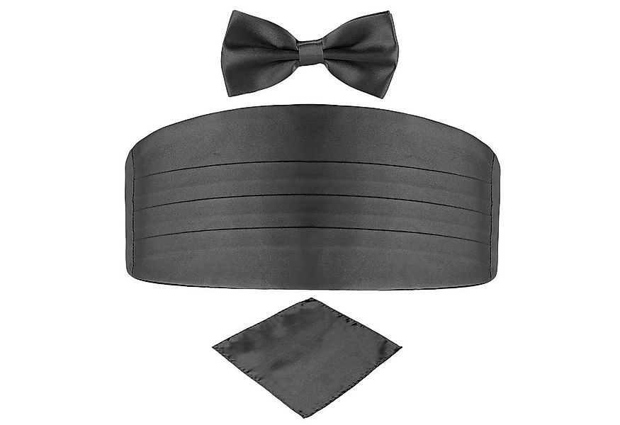 DonDon Kummerbund 3er Set Kummerbund Fliege Einstecktuch glänzend und gleic günstig online kaufen