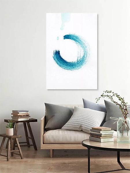 Poster / Leinwandbild - Aquarelle Meets Pencil - Circle günstig online kaufen
