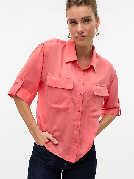 Vero Moda Kurzarmbluse "VMFABIANA 3/4 SHIRT VMA NOOS" günstig online kaufen