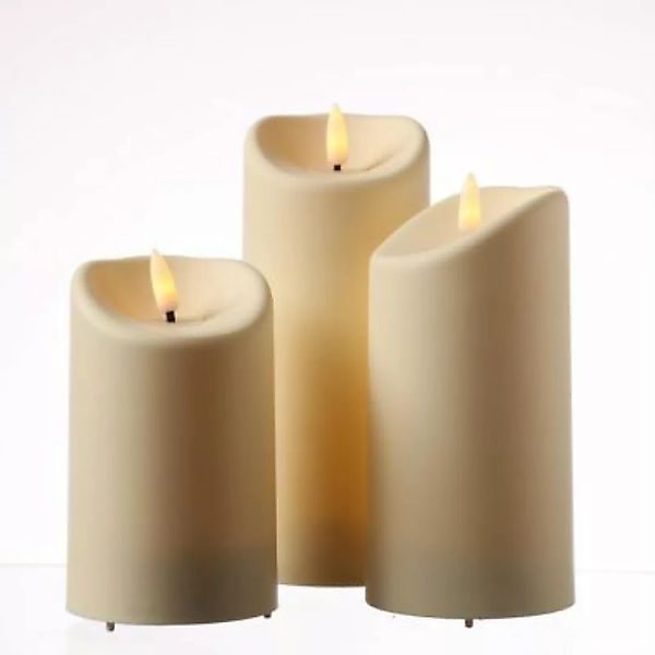 MARELIDA LED Kerzenset Outdoor 3 Größen 3er Set creme günstig online kaufen