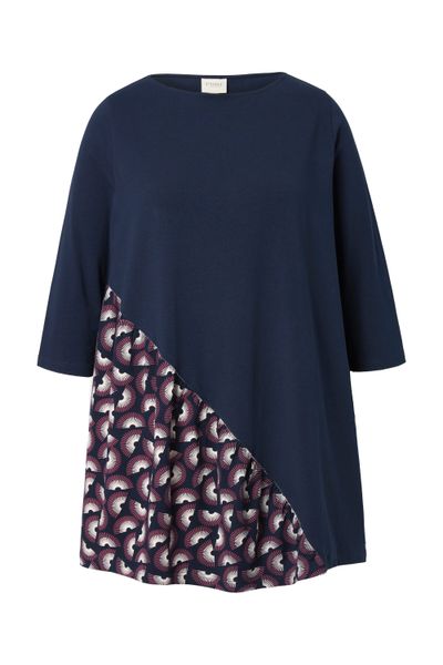 Ulla Popken Longshirt Shirt A-Linie U-Boot-Ausschnitt günstig online kaufen