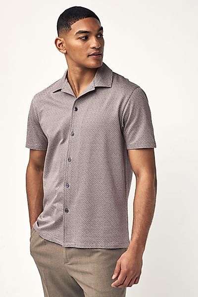 Next Kurzarmhemd Hemd aus strukturiertem Jersey günstig online kaufen