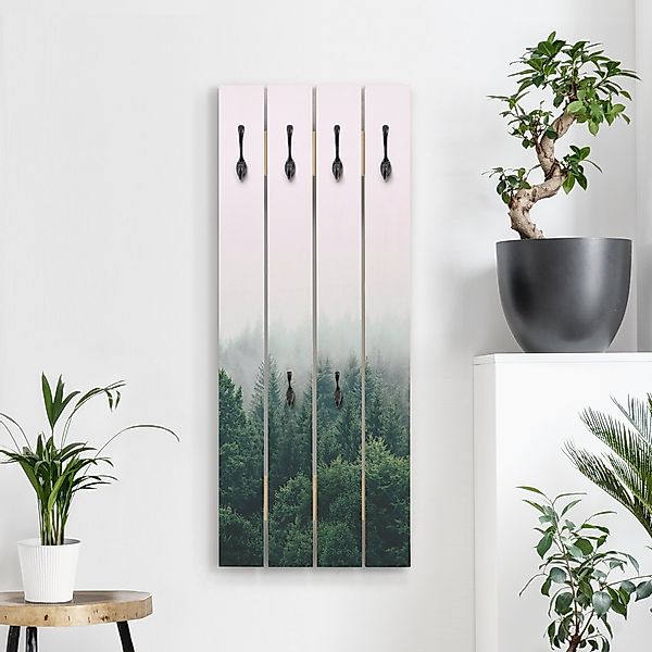 Wandgarderobe Wald im Nebel Dämmerung günstig online kaufen