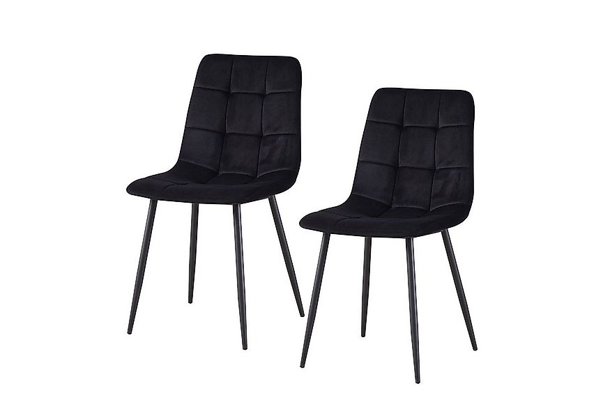 HTI-Living Esszimmerstuhl Stuhl Mesa Velvet Schwarz (Set, 2 St), Esszimmers günstig online kaufen