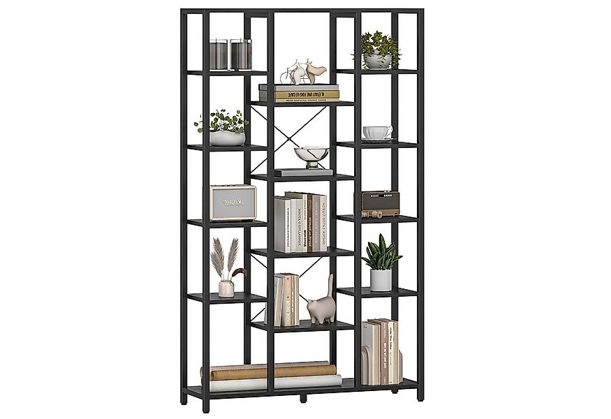 HZUANERI Bücherregal Standregal mit 6 Ebenen und 15 Verstellbare offene Abl günstig online kaufen