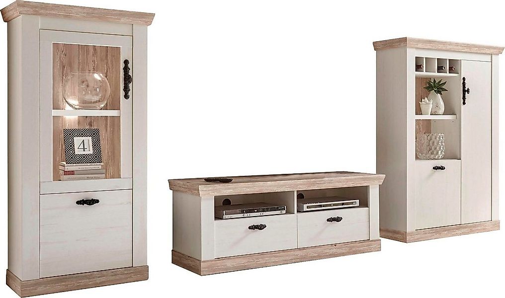 Home affaire Wohnwand Florenz, Anbauwand im Landhausstil, Komplettset mit M günstig online kaufen