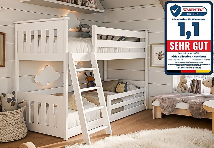 Kids Collective Etagenbett Hochbett Stockbett Kinderbett 90x200 cm Rausfall günstig online kaufen