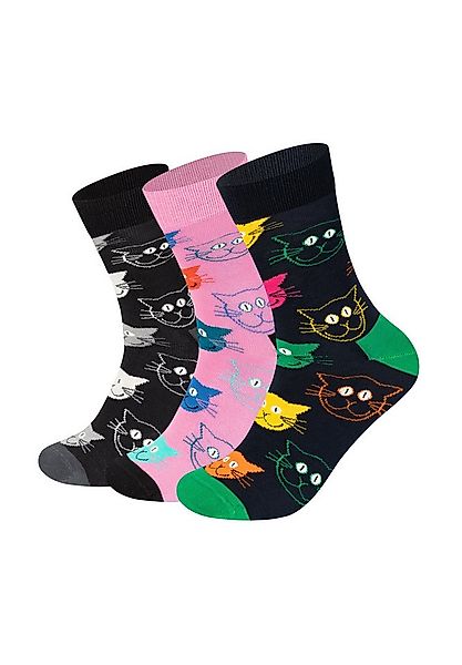 Happy Socks Basicsocken 3-Pack Mixed Cat Socks Gift Set aus nachhaltiger Ba günstig online kaufen