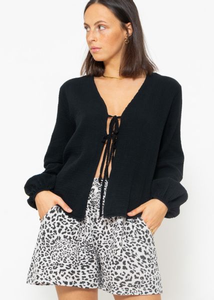 SASSYCLASSY Blusenjacke Oversized Musselin Blusenjacke mit günstig online kaufen